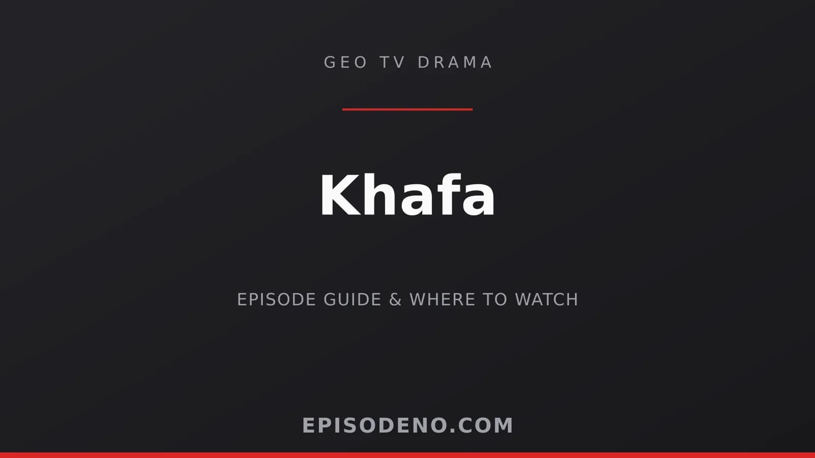 Khafa Geo Entertainment drama banner