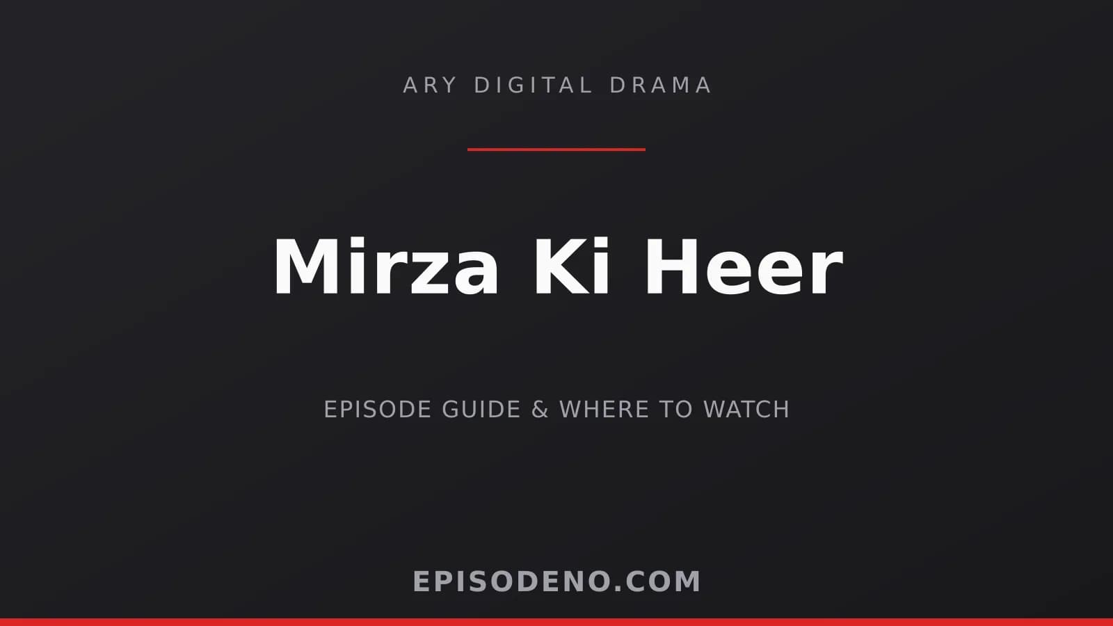 Mirza Ki Heer ARY Digital drama banner — Wednesday & Thursday at 08:00 PM PKT