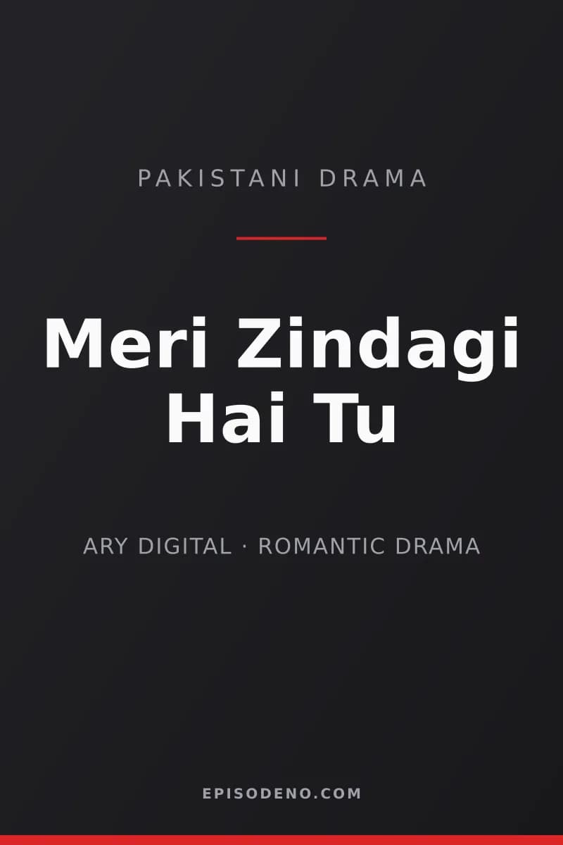 Meri Zindagi Hai Tu Pakistani drama title card — ARY Digital romance with Hania Aamir and Bilal Abbas Khan