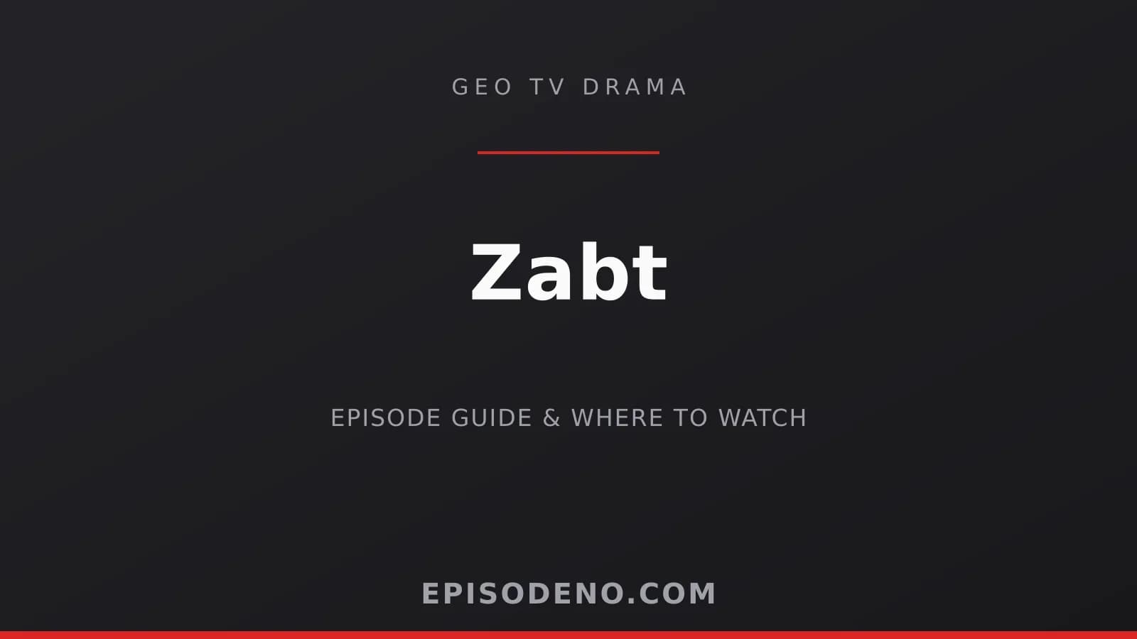 Zabt Geo Entertainment drama banner